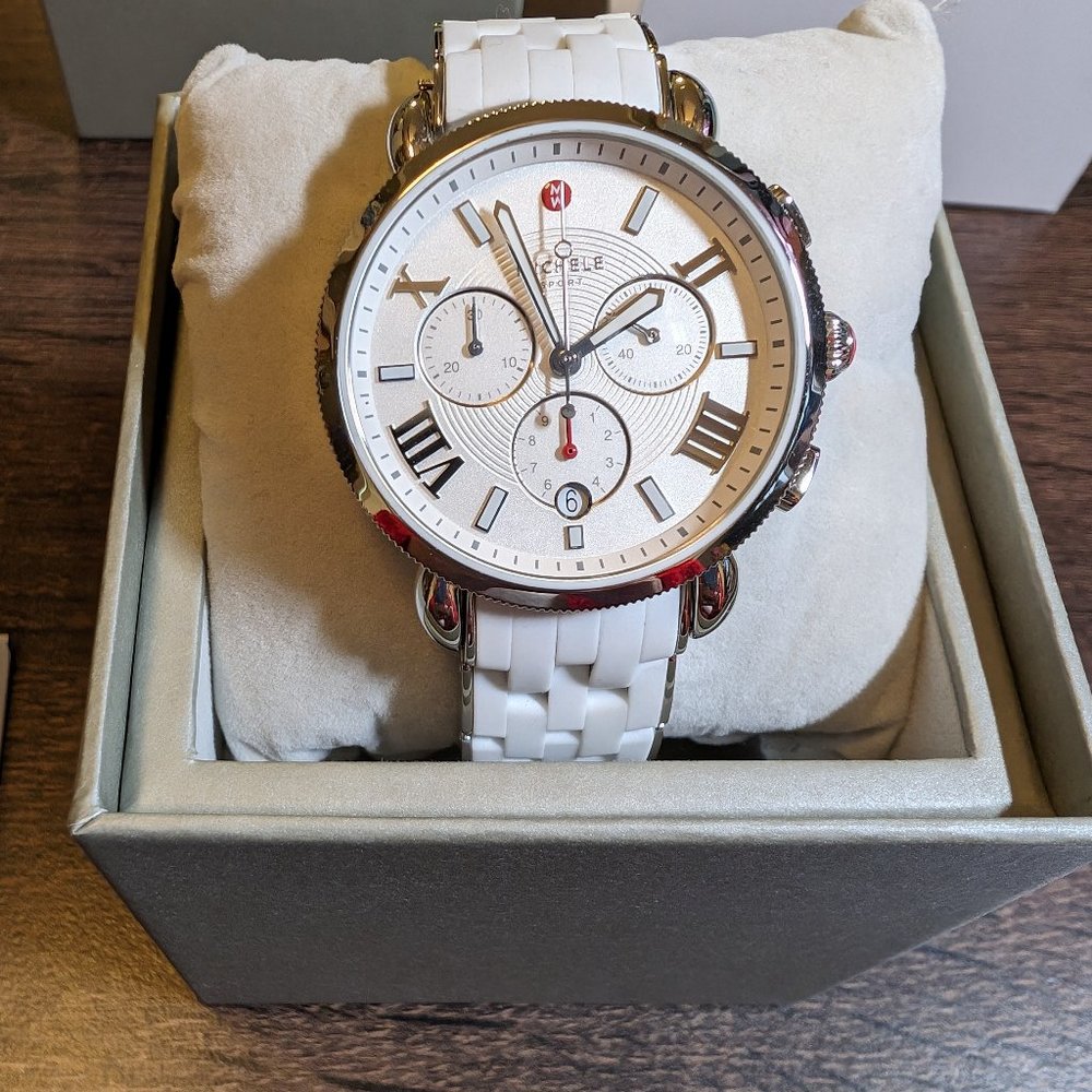 Michele Sporty Sport Sail Watch with Silicone Bracelet